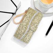 For Samsung Galaxy S25+ 5G Glitter Powder Filp Leather Phone Case(Gold)