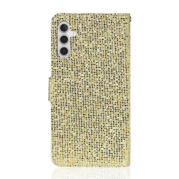 For Samsung Galaxy S25+ 5G Glitter Powder Filp Leather Phone Case(Gold)