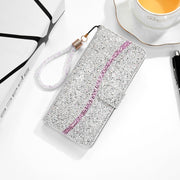 For Samsung Galaxy S25 5G Glitter Powder Filp Leather Phone Case(Silver)