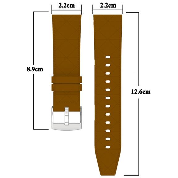 For Huawei Watch GT 5 / GT 5 Pro 46mm Square 22mm Leather Watch Band(Coffee)