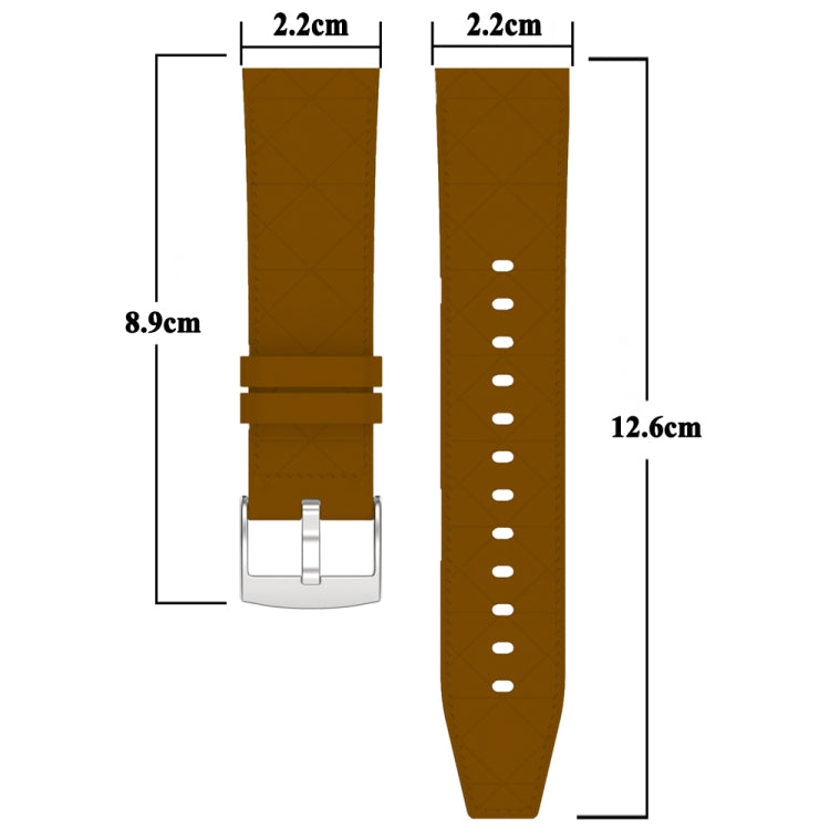For Huawei Watch GT 5 / GT 5 Pro 46mm Square 22mm Leather Watch Band(Coffee)