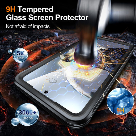 For Samsung Galaxy S25+ 5G RedPepper Tempered Glass MagSafe Phone Case(Black)