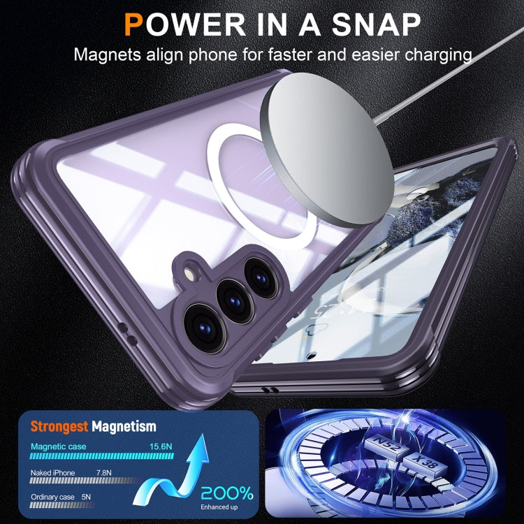 For Samsung Galaxy S25+ 5G RedPepper Tempered Glass MagSafe Phone Case(Purple)