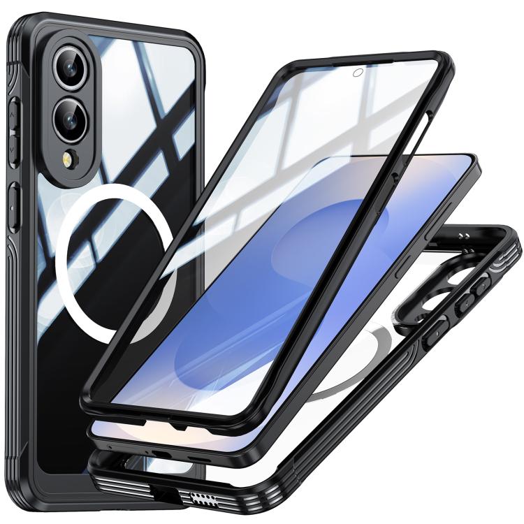 For Samsung Galaxy S25 Edge 5G RedPepper Tempered Glass MagSafe Phone Case(Black)