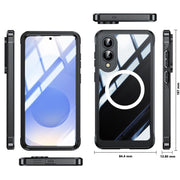 For Samsung Galaxy S25 Edge 5G RedPepper Tempered Glass MagSafe Phone Case(Black)