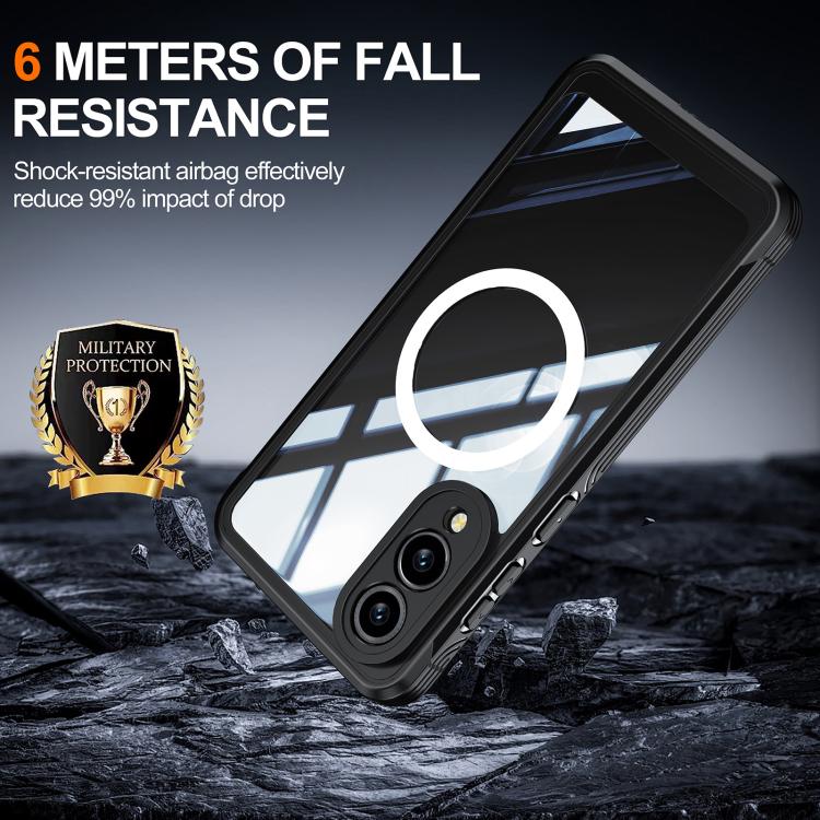 For Samsung Galaxy S25 Edge 5G RedPepper Tempered Glass MagSafe Phone Case(Black)
