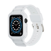 For Apple Watch Series 10 46mm Armor TPU Case Integrated Watch Band(White)