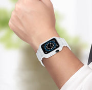 For Apple Watch Series 10 46mm Armor TPU Case Integrated Watch Band(White)
