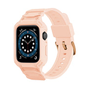For Apple Watch Series 10 46mm Armor TPU Case Integrated Watch Band(Pink)