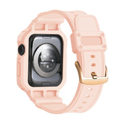 For Apple Watch Series 10 46mm Armor TPU Case Integrated Watch Band(Pink)