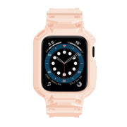 For Apple Watch Series 10 46mm Armor TPU Case Integrated Watch Band(Pink)