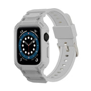 For Apple Watch Series 10 46mm Armor TPU Case Integrated Watch Band(Light Grey)