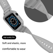 For Apple Watch Series 10 46mm Armor TPU Case Integrated Watch Band(Light Grey)