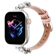 For Apple Watch 46mm / 49mm / 45mm / 44mm Leopard Head Genuine Leather Watch Band(Pink Silver Buckle) - free shipping - PMC TechLife - Order now!