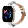 For Apple Watch 42mm / 41mm / 40mm / 38mm Leopard Head Genuine Leather Watch Band(White Silver Buckle) - free shipping - PMC TechLife - Order now!