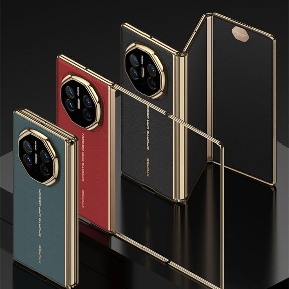 For Huawei Mate XT Ultimate Design GKK Phantom Leather MagSafe Frame Phone Case(Balck)