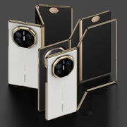 For Huawei Mate XT Ultimate Design GKK Phantom Leather MagSafe Frame Phone Case(White)