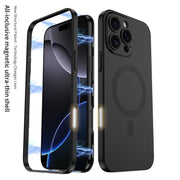 For iPhone 16 GKK MagSafe Full Coverage Phone Case(Black)