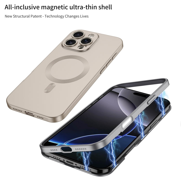 For iPhone 16 GKK MagSafe Full Coverage Phone Case(Titanium Gray)