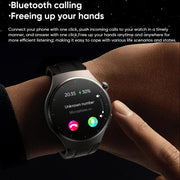 MT200 1.43 inch AMOLED IP67 Steel Band Smart Call Watch, Support ECG(Silver)