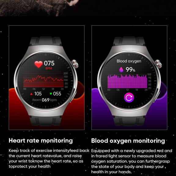 MT200 1.43 inch AMOLED IP67 Steel Band Smart Call Watch, Support ECG(Silver)
