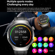 MT200 1.43 inch AMOLED IP67 Steel Band Smart Call Watch, Support ECG(Silver)