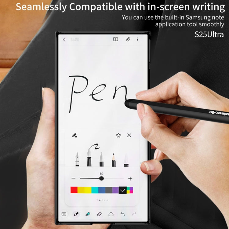 For Samsung Galaxy S25 5G GKK Ultra-thin Holder Phone Case with Pen Slots & Stylus Pen(Green)