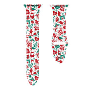 For Apple Watch 46mm / 49mm / 45mm / 44mm Christmas Pattern Silicone Watch Band(Childlike Christmas 1)
