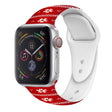 For Apple Watch 42mm / 41mm / 40mm / 38mm Christmas Pattern Silicone Watch Band(Sakura Red) - free shipping - PMc TechLife - Order now!