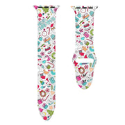 For Apple Watch 42mm / 41mm / 40mm / 38mm Christmas Pattern Silicone Watch Band(Funny Christmas)