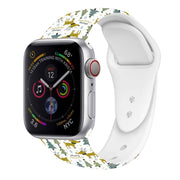 For Apple Watch 42mm / 41mm / 40mm / 38mm Christmas Pattern Silicone Watch Band(Forest Christmas)