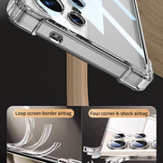 For Samsung Galaxy S25 Ultra 5G GKK Airbag Shockproof Full Coverage Phone Case(Transparent Black)