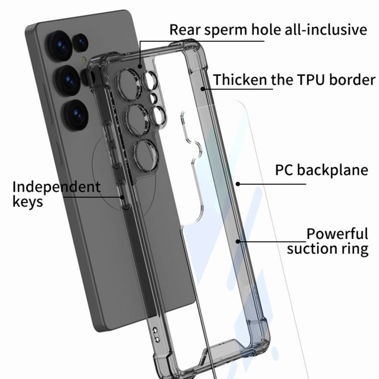 For Samsung Galaxy S25 Ultra 5G GKK Airbag Shockproof Full Coverage Phone Case(Transparent)