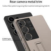 For Samsung Galaxy S25 Ultra 5G GKK Ultra-thin Shockproof Phone Case with Holder / Pen(Titanium Gray)