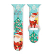 For Apple Watch 42mm / 41mm / 40mm / 38mm Christmas Pattern Reverse Buckle Silicone Watch Band(Santa Claus Blue) - free shipping - PMc TechLife - Order now!