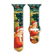 For Apple Watch 42mm / 41mm / 40mm / 38mm Christmas Pattern Reverse Buckle Silicone Watch Band(Girl) - free shipping - PMc TechLife - Order now!
