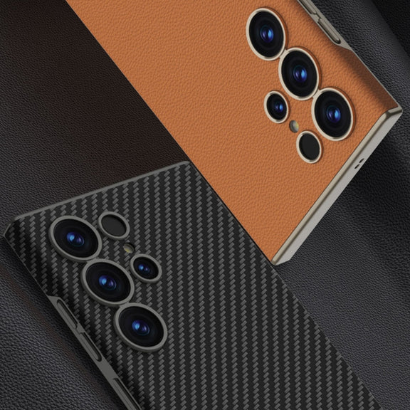 For Samsung Galaxy S25 Ultra 5G GKK Skin-feeling Leather Curved Phone Case(Black)
