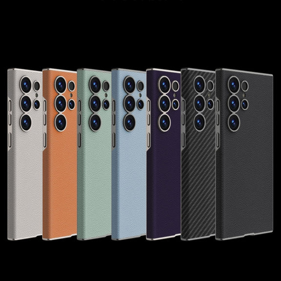 For Samsung Galaxy S25 Ultra 5G GKK Skin-feeling Leather Curved Phone Case(Blue)