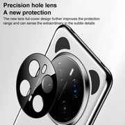 For Honor Magic6 Pro Panda 2 Plain Leather PC Phone Case(Black White)