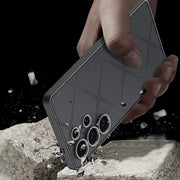 For Samsung Galaxy S25 Ultra 5G GKK Asterism Metal Paint Skin Feel Leather Full Coverage Phone Case(Black)