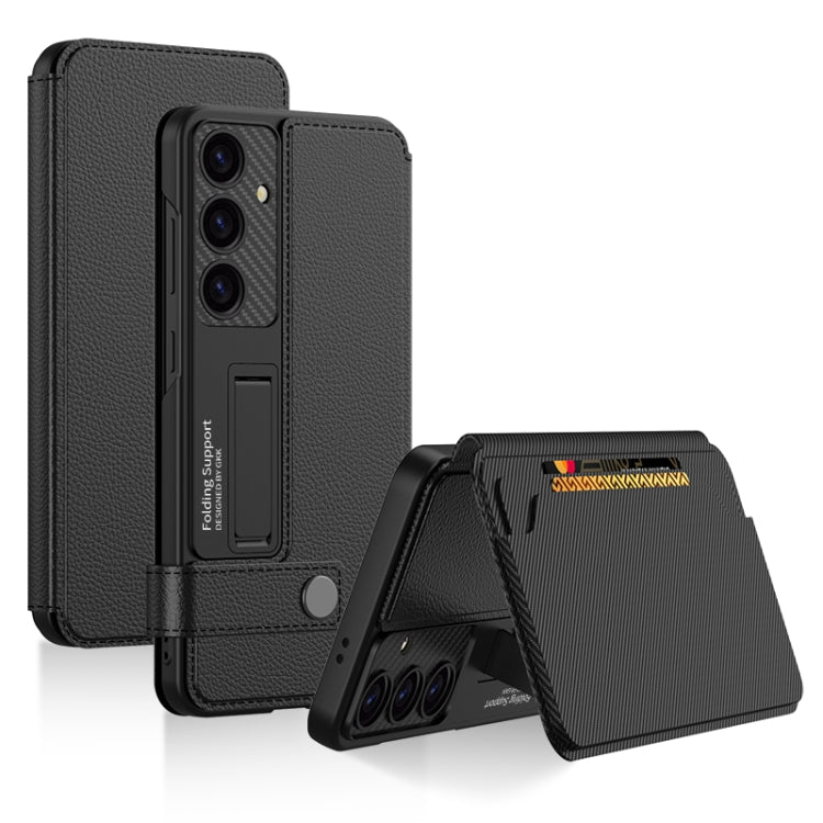 For Samsung Galaxy S25+ 5G GKK Flip Wallet Leather Phone Case(Black)
