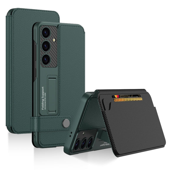 For Samsung Galaxy S25 5G GKK Flip Wallet Leather Phone Case(Green)