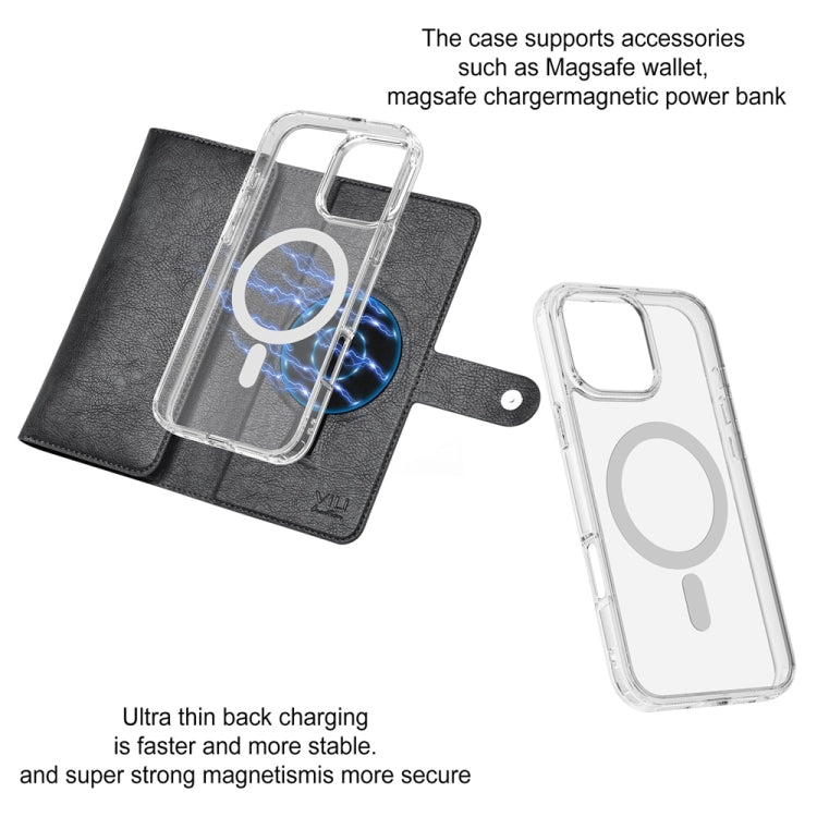 For iPhone 16 Plus ViLi GVS-C Series MagSafe Magnetic RFID Leather Flip Phone Case(Black)