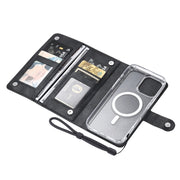For iPhone 16 Plus ViLi GVS-C Series MagSafe Magnetic RFID Leather Flip Phone Case(Black)