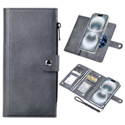 For iPhone 16 Plus ViLi GVS-C Series MagSafe Magnetic RFID Leather Flip Phone Case(Grey)