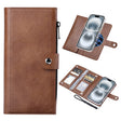 For iPhone 16 Plus ViLi GVS-C Series MagSafe Magnetic RFID Leather Flip Phone Case(Brown) - free shipping - PMC Jewellery - Order now!