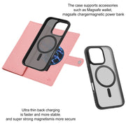 For iPhone 16 Plus ViLi GBS Series MagSafe Magnetic RFID Leather Flip Phone Case(Pink)