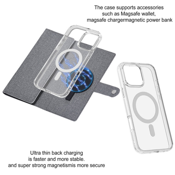 For iPhone 16 ViLi GBS-C Series MagSafe Magnetic RFID Leather Flip Phone Case(Black)