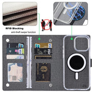 For iPhone 16 ViLi GBS-C Series MagSafe Magnetic RFID Leather Flip Phone Case(Black)