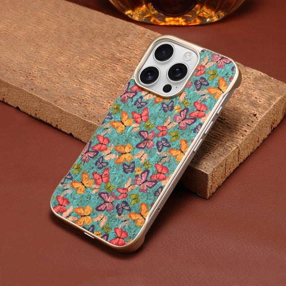 For iPhone 16 Denior A18 Paint MagSafe Phone Case(Butterflies)